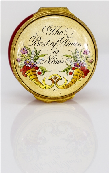 Ronald & Nancy Reagan Personally Owned Decorative Box -- ''The Best of Times is Now''